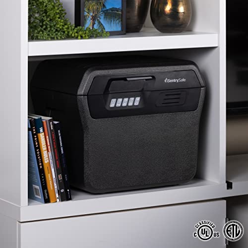 SentrySafe Charcoal Gray Waterproof and Fireproof Safe, Lock Box with Keypad for Documents and Hanging File Folders, Exterior: 14.1 x 16.6 x 13.8 Inches, ‎FHW40300