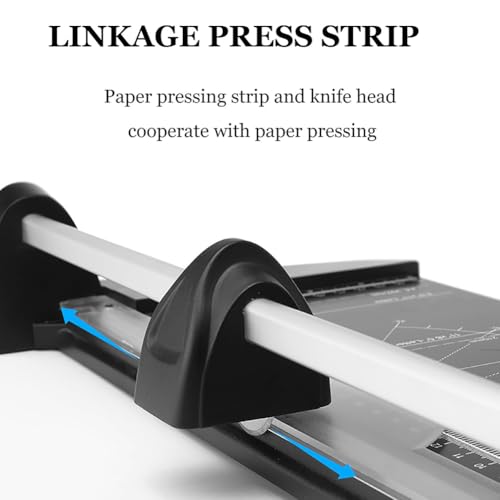 Acivirdde A2 Rotary Trimmer with Magnetic Ruler, Cuts Up to 10 Sheets, and Clear Cutting Guides for Scrapbooking and Craft Projects