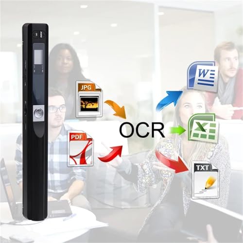 Document Scanner, Mini Portable Scanner 900DPI LCD Display JPG/PDF Format Document Image Handheld A4 Book