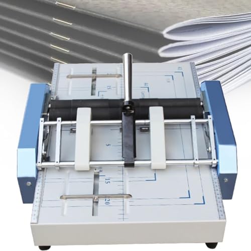 TREEYX Electric Paper Book Stapler Creaser, A3 Brochure Stapler Folding Machine, Folder Dashed Machine Flat-Clinch Automatic Machine