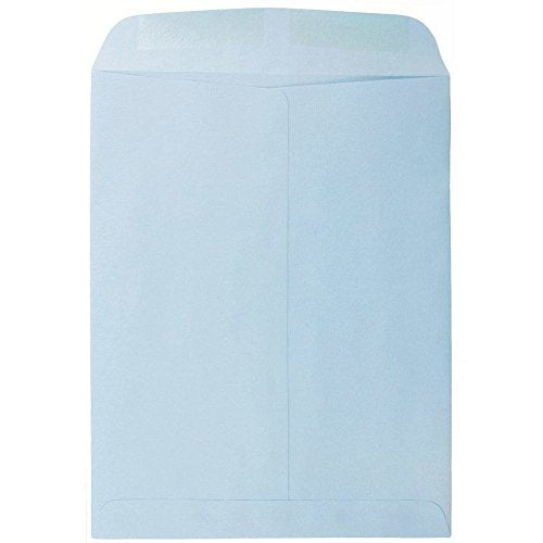 JAM PAPER 10 x 13 Open End Catalog Premium Envelopes - Pastel Baby Blue - 100/Pack