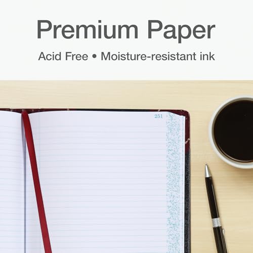 Boorum & Pease 9 Series Account Book - Record Ruled, Smyth-Sewn Acid-Free 500 Pages - 14-1/8"x8-5/8" Black Hardcover - Accounting Ledger Book for Financial Record & Business Expense Tracking - 1 Unit