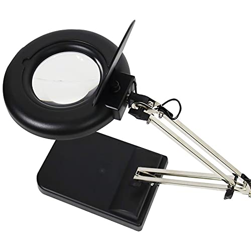 TECHTONGDA 30X Magnifier Light Amplification Table Black Lamp LED Magnifying Transparent Glass for Reading Working Crafts Workbench