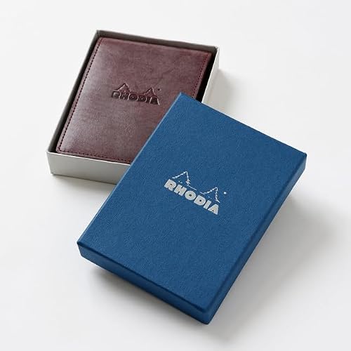 Rhodia Cf11ogz01-bd Mini 3-Hole Personal Organizer (4.3 x 3.1 inches (11 x 8 cm), Ring Diameter 0.4 inches (11 mm), Cowhide Leather), Chic, Bordeaux