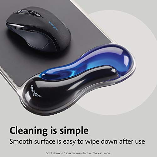 Kensington Duo Gel Mouse & Keyboard Wrist Rest Bundle Set, Ergonomic Keyboard and Mouse Pad With Wrist Support, Keyboard Wrist Rest, Computer Keyboard Pad, Cooling Gel, Non-Skid Backing, Blue K52920WW