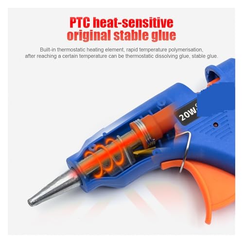 Hot Glue Gun, 6Pcs Hot Melt Glue Gun With Switch For 7mm Stick Mini Indusrial Adhesive Electric Heat Temperature Repair Tool,cordless hot glue gun