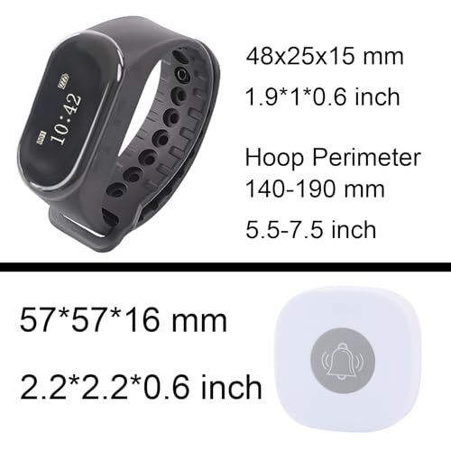 LOUKIENE Wireless Calling System, Caregiver Pager, 1 Wrist Watch 10 Buttons
