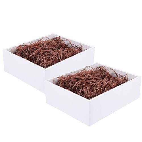 ETAZMDITE Shredded Paper for Gift Boxes, Glitter Shredded Tissue Paper For Easter Gift Filling Multicolor 22x15cm Pack Of 6(Coffee*3 Pieces,22 * 15Cm*3Pcs)