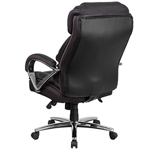 BizChair 500 lb. Big & Tall Black LeatherSoft Executive Swivel Arm Ergonomic Office Chair