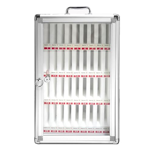 Phone Storage Cabinet, Cell Phone Charging Stations, Cell Phone Locker Cabinet Wall-Mounted Mobile Phone Storage Box, Aluminum Alloy Pocket Chart Storage Locker Box Cabinet, Lockable Storage(48 slots)