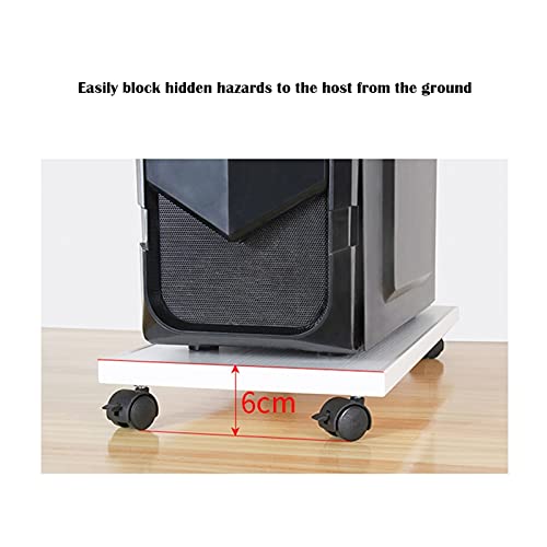 FEELIN Computer Tower Stand CPU Stand Computer Tower Stand Cart with Protective Sides CPU Holder with 4 Caster Wheels Bracket Pc Stand