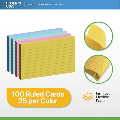 Index Cards 3x5 Bulk (6000 Cards Pastel) Colored Flash Cards For Studying Note Cards Flashcards Notecards 100 Per Pack (60 Pack)