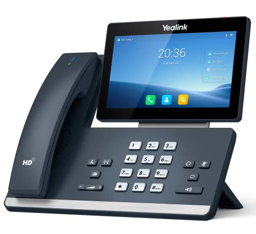 Yealink T58W PRO with Blue Tooth Handset 16 Lines. 7-Inch Color Touch Screen Display. Dual USB Ports, Dual-Port Gigabit Ethernet, PoE, Power Adapter Not Included (SIP-T58W PRO)