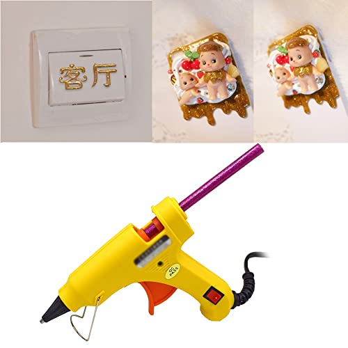 TEOYETTSF 20W Hot Melt Glue Gun with 7mm Stick Industrial Mini Guns Thermo Electric Heat Temperature DIY Tool