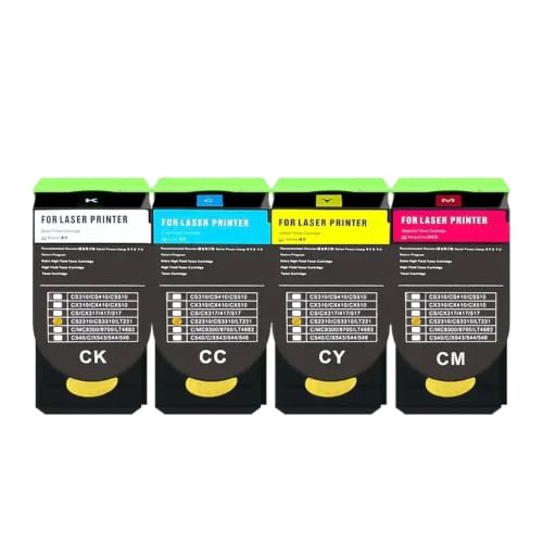 HYtdEGV Powder Box Compatible with CS310 CS410 CS510 CX310 CX410 CX510 Printer(4 Color 1set)