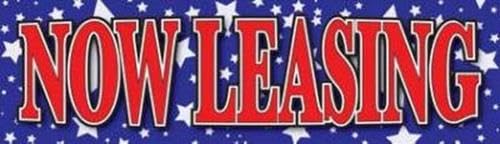 Now Leasing | Full Color Horizontal Vinyl Display Banner with Grommets | Ready to Hang | 3’h x 10’w ft