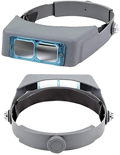 EUQKKWLOY Headband Magnifier,Handheld Digital Magnifier,Magnifier Headband Magnifier Led Lamp Jeweler Watch Repair 1.5X 2X 2.5X 3.5X Head Mounted Reading Magnifying Glass Jewelry Visor