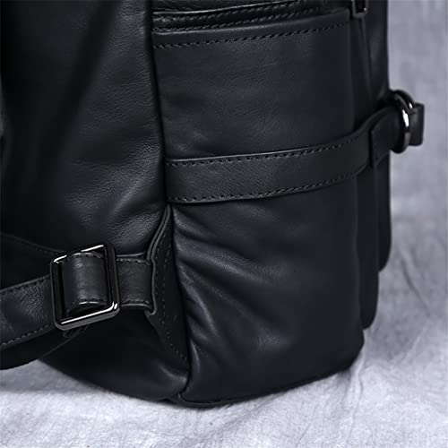 ZUIAI Genuine Leather Men's Backpack Men's 14 Inch Laptop Backpack Travel Backpack Men's Bag School Bag Men's