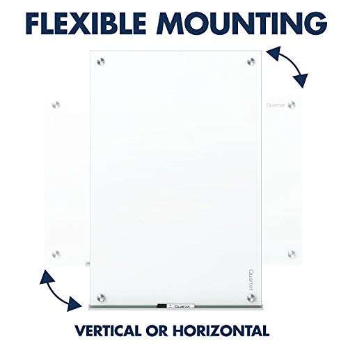 Quartet Dry Erase Board, Magnetic Whiteboard 8' x 4', Glass Board for Wall, Infinity, Brilliance White (G29648W)