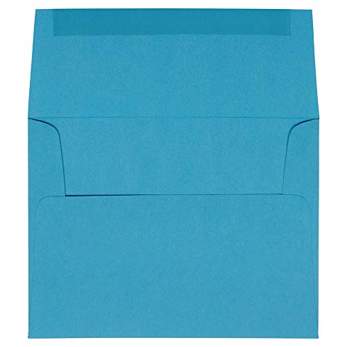 JAM PAPER A2 Colored Invitation Envelopes - 4 3/8 x 5 3/4 - Blue - Bulk 500/Box