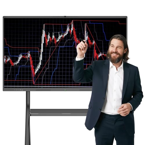 LumaVue 55'' Smart Board, 4K UHD Interactive Touchscreen Whiteboard, Android13 Wireless Smartboard for Classroom Home Office Studio
