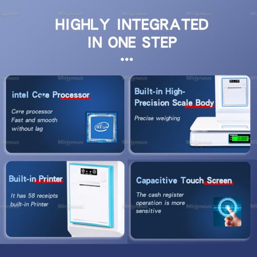 Commercial Label Printing Scale, Small Cash Register with Scale SingleScreen