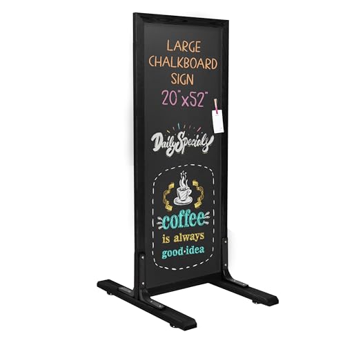 Ilyapa A Frame Chalk Board Easel Sign 52x20 in - Sandwich Signs Outdoor