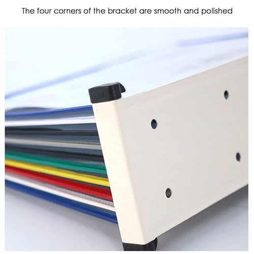 JGSYD Office Folders, Wall Mount Reference Organizer, 20 Display Pockets, Letter-Size, Metal Catalog Display Rack, For Office/Home Display And Storage A4 Do,Yellow