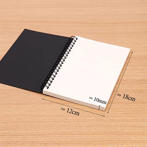VIAENKFG Retro Spiral Coil Sketchbook Kraft Paper Notebook Sketch Painting Diary Journal Student Note Pad Book Memo(Style D)