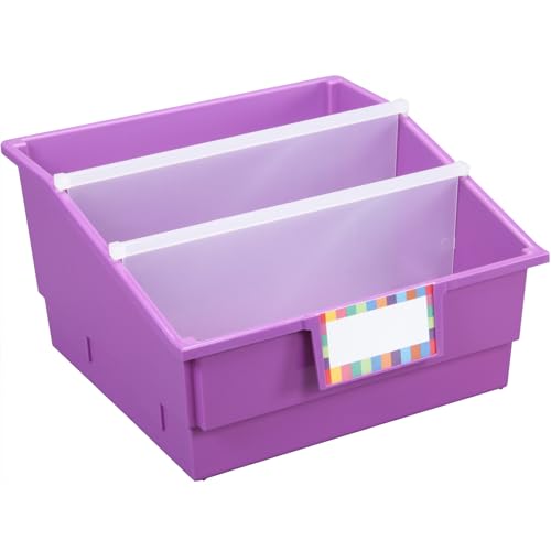 Really Good Stuff Picture Book Bins with Dividers, 6 Bins