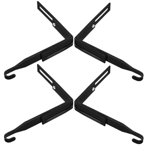 Cubicle Hooks 30pcs Cabinet Metal Adjustable Hanging Hook, Door Hangers, Cabinet Towel Rack Drying Black for Hanging