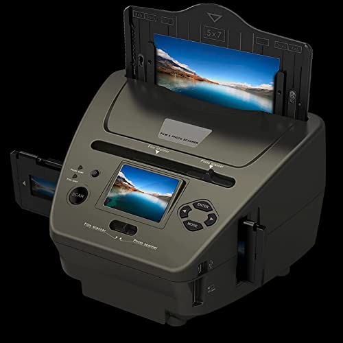QYQCXGL Slide Viewer/Negative Scanner, Film Slide Scanner, Works with Different Types of Film and Slides, Converts 35mm 135 110 126/Slides/Negatives to Digital JPG Photos