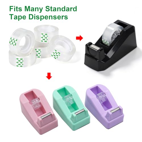 BOMEI PACK 96 Rolls Transparent Tape Refills Each Roll 3/4 x 800 Inches