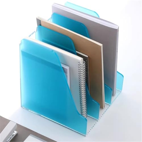 Office Bookshelf Simple Four Compartment Acrylic Bookshelf Office File Organizer Rack