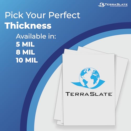 TerraSlate Premium Waterproof Paper, 5 Mil 8.5” x 11”, Laser Printer & Copy Machine Compatible, Durable & Rain/Weather-Proof Copy Paper, White (25 Sheets)