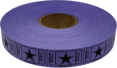 The Ticket Gurus-(8) Single Star Rolls- 2000 Tickets Per Roll-8 Different Colors Shipped.