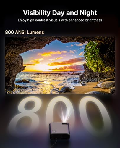 NexiGo PJ40 Pro Google TV Projector, Native 1080p, 4K Support, AI Image Enhancement, 800 ANSI Lumens, Smart Projector with Auto Keystone, 20 W Speakers, Backlit Remote, Wi-Fi & Bluetooth