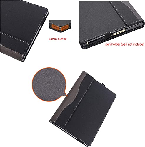 WODBAO for HP Elitebook 640 G9 14 Inch Laptop Case Elitebook 640 G10 Laptop Case Laptop Bag Protector PU Leather Case with Pen Holder Accessories (Dark Blue)