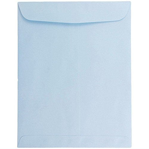 JAM PAPER 10 x 13 Open End Catalog Premium Envelopes - Pastel Baby Blue - 100/Pack
