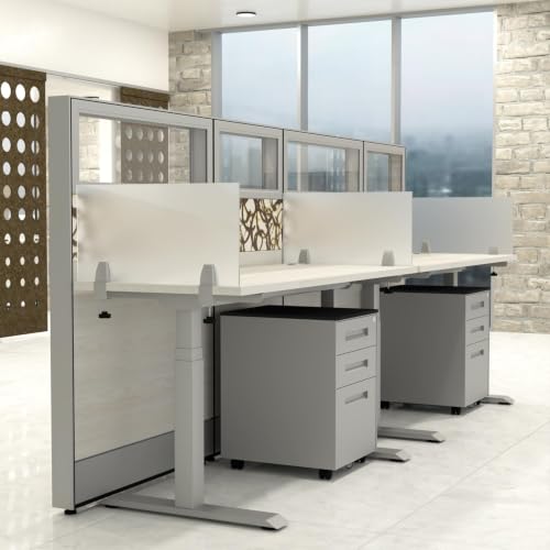 Acrylic Desktop Privacy Panels | 12" High | Clear or Frosted | Escape Privacy Solutions