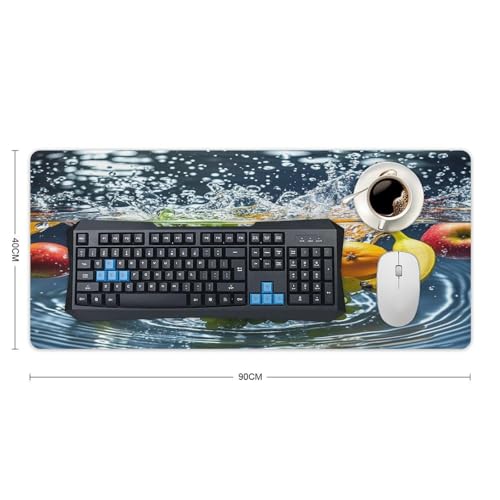 Various Fruit Locked Edge Desk Mat & Mouse Pad Premium Rubber Desk Protector Large Size for Laptop/Keyboard Multi-Size Optional for Home Office Internet Cafe