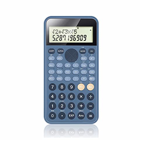 QERTYHJK Science Function Big Large Screen Calculator 240 Functions Solar and Battery Two Ways Power Fraction Hyperbolic for Students