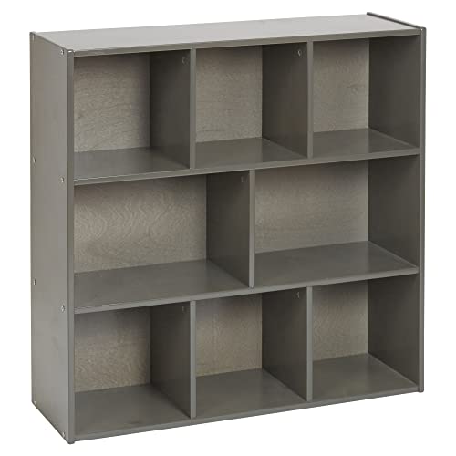 ECR4Kids Streamline 8-Compartment Storage Cabinet, 36in High, Grey Wash