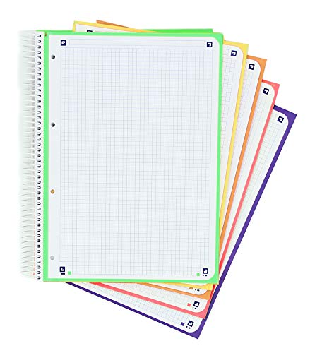 Oxford Classic 400060750 – Pack of 5 Notebooks Spiral Cap extradura, A4 +