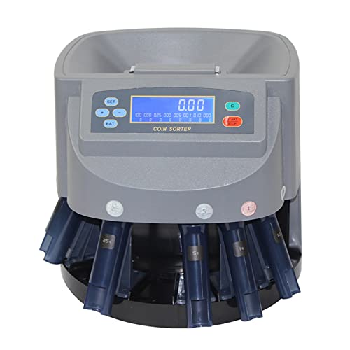 INTSUPERMAI Coin Counter Machine Electric Coin Sorter Wrapper/Roller Digital Counting Display