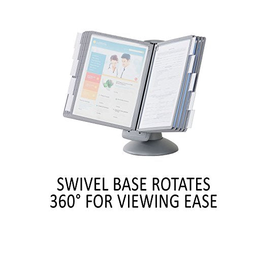 Durable 553937 Sherpa Motion Desk Reference System, 10 Panels
