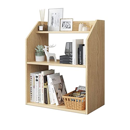 UINGBPXT Bookcase Desktop Shelf Freestanding Wood Small Bookshelf Desk Organizers and Accessories Storage Display Rack Home Office Supplies High Capacity