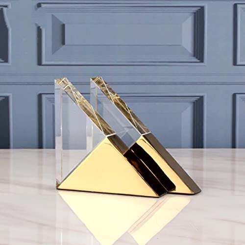 SUNESA Bookends Book Ends Decorative Bookends for Shelves Sturdy Book Holders for Heavy Books Office Geometric Home Accessories Book Holder