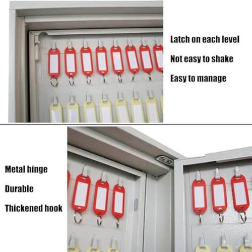 UPWONEA Wall-Mountable Key Storage Box, Large-Capacity Key Storage Cabinet, Key Organizer with 300, 350, 400, 450, 500, 600 Key Slots, Easy to Classify,300