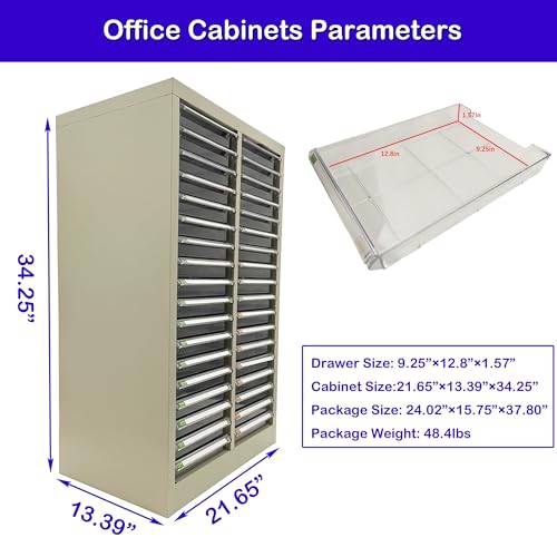 INTSUPERMAI Office Cabinets Document CFile Cabinet 36 Drawers Metal Document Storage Box